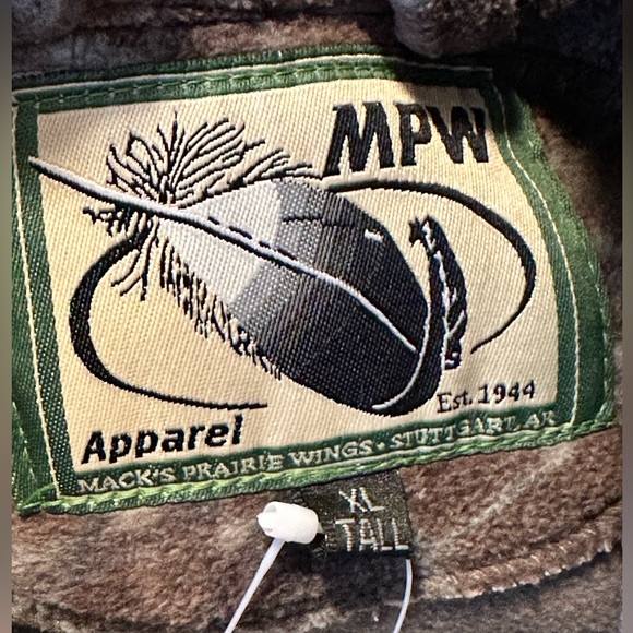 Mack’s Prairie Wings MPW Duck Hunting Camo Fleece Pullover NWT XL Tall - Picture 10 of 15